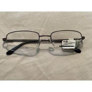 Blueprints BP1015 1401 53-20-140 Brown Metal Half Rim Eyeglasses FRAME ONLY
